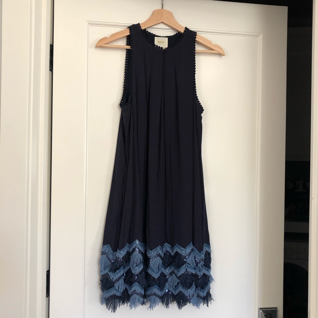 Maeve Blue Sequin Shift Dress
